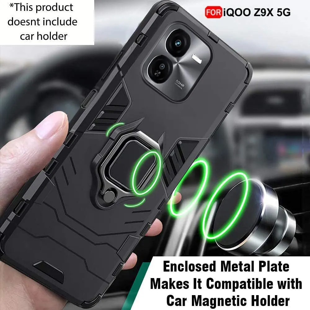 Micvir Back Cover for iQOO Z9X 5G (Black, Shock Proof, Plastic, Silicon, Pack of: 1) — image 3 of 5