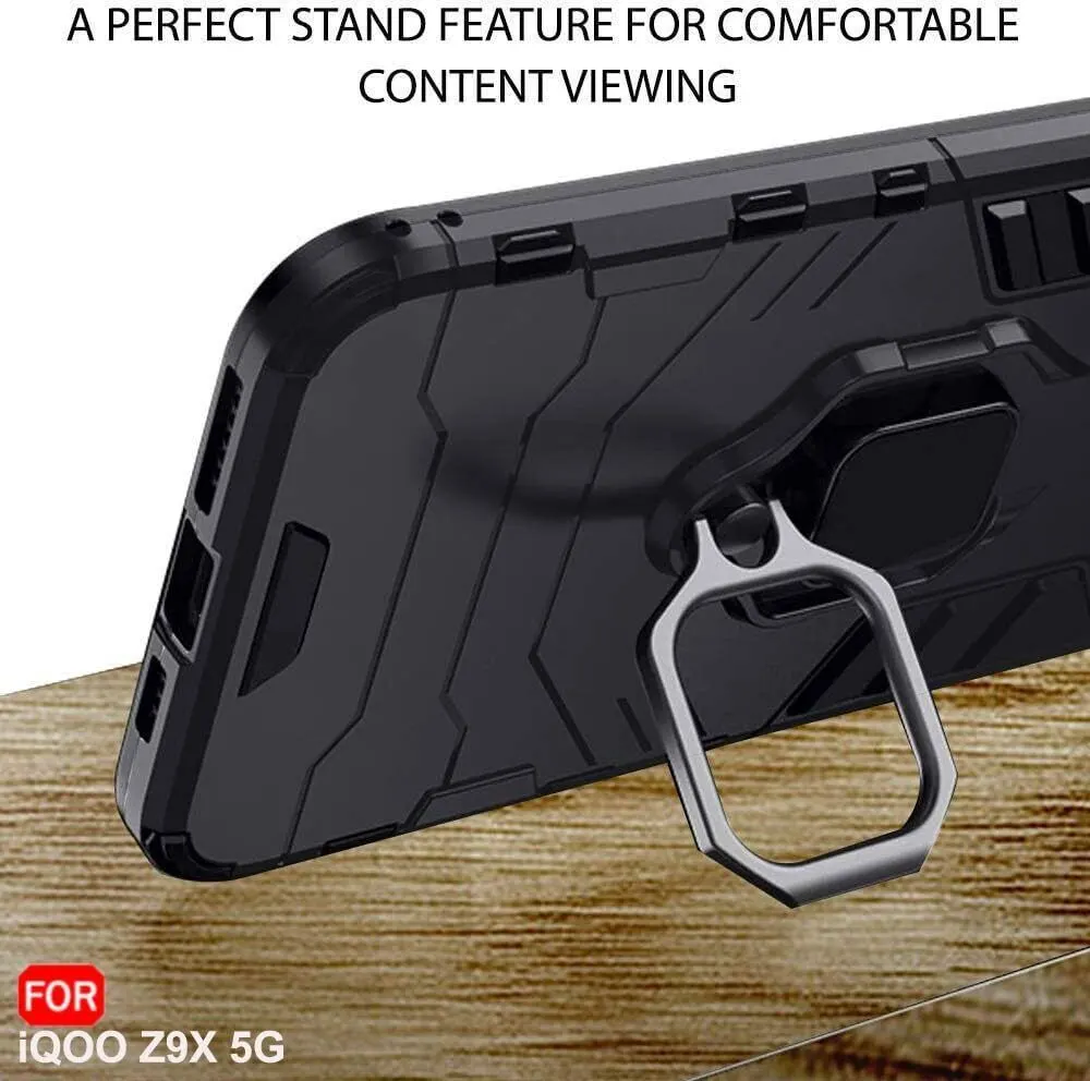 Micvir Back Cover for iQOO Z9X 5G (Black, Shock Proof, Plastic, Silicon, Pack of: 1) — image 4 of 5