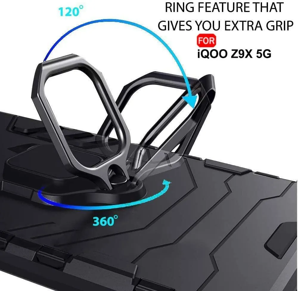 Micvir Back Cover for iQOO Z9X 5G (Black, Shock Proof, Plastic, Silicon, Pack of: 1) — image 5 of 5