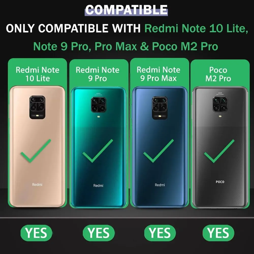 Micvir Back Cover for Mi Redmi Note 9 Pro (Transparent, Black, Shock Proof, Plastic, Silicon, Pack of: 1) — image 2 of 5
