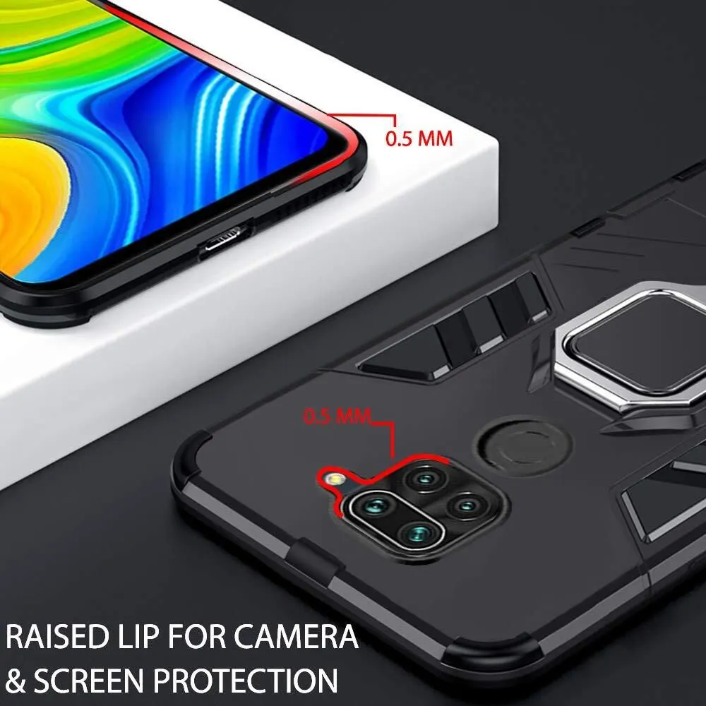 Micvir Back Cover for Mi Redmi Note 9 (Transparent, Black, Shock Proof, Plastic, Silicon, Pack of: 1) — image 2 of 4