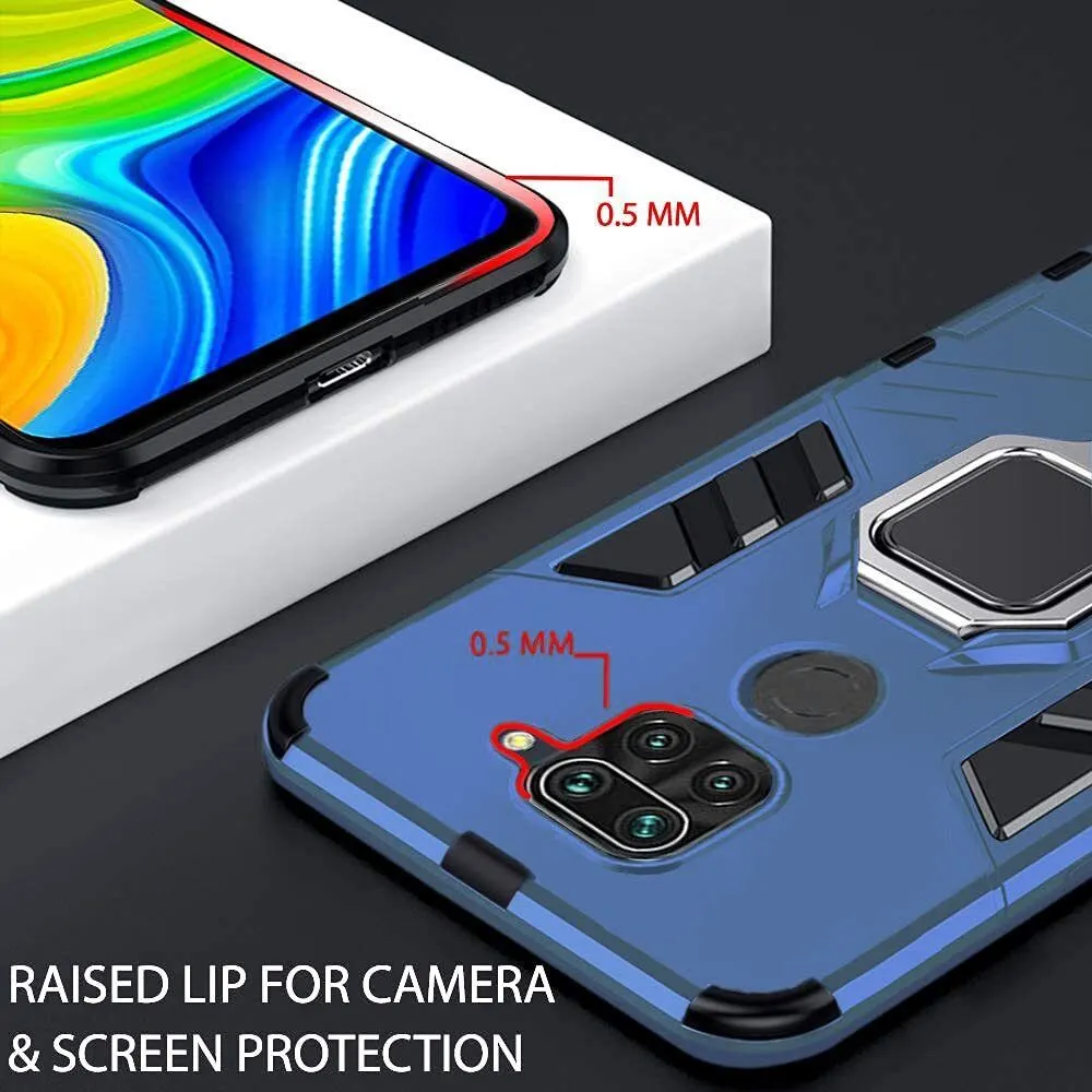 Micvir Back Cover for Mi Redmi Note 9 (Transparent, Blue, Shock Proof, Plastic, Silicon, Pack of: 1) — image 2 of 5