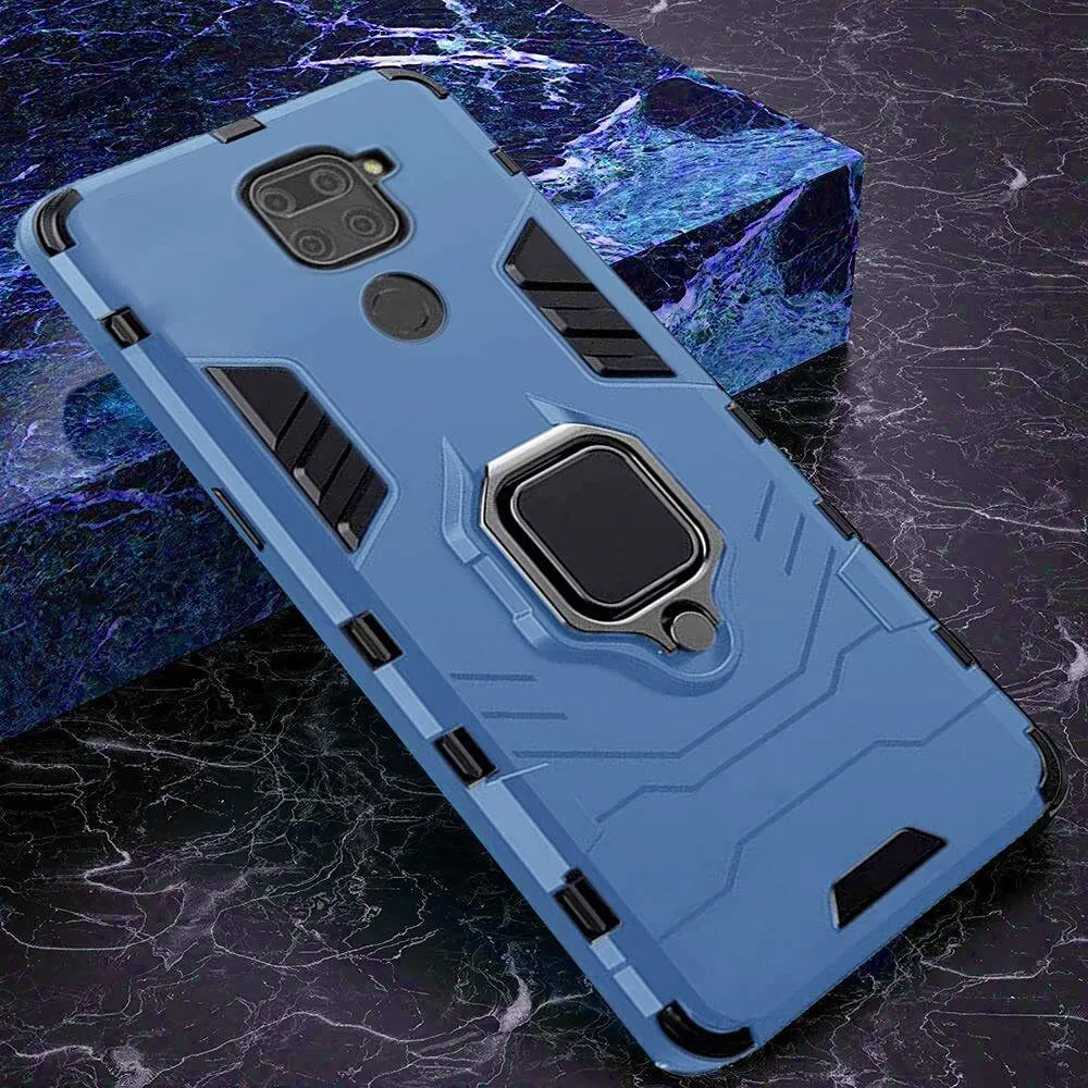 Micvir Back Cover for Mi Redmi Note 9 (Transparent, Blue, Shock Proof, Plastic, Silicon, Pack of: 1) — image 3 of 5