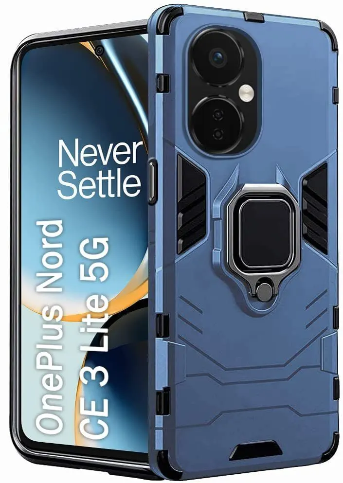 Micvir Back Cover for OnePlus Nord CE 3 Lite 5G (Transparent, Blue, Shock Proof, Plastic, Silicon, Pack of: 1)
