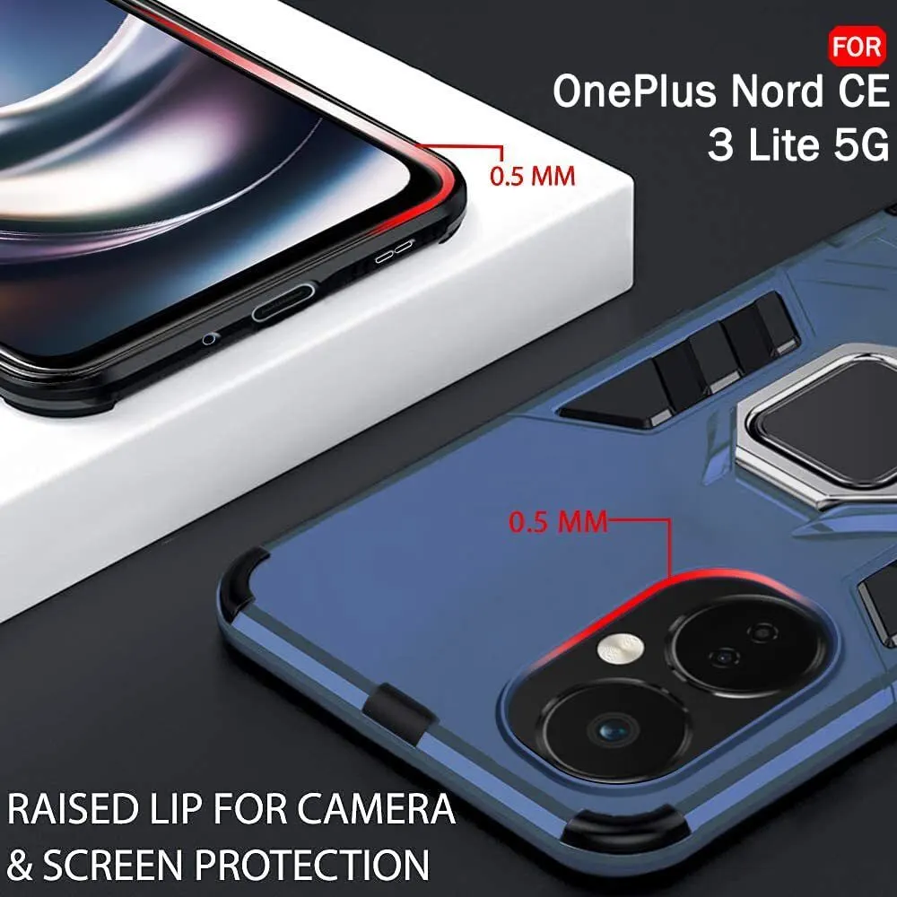 Micvir Back Cover for OnePlus Nord CE 3 Lite 5G (Transparent, Blue, Shock Proof, Plastic, Silicon, Pack of: 1) — image 2 of 5