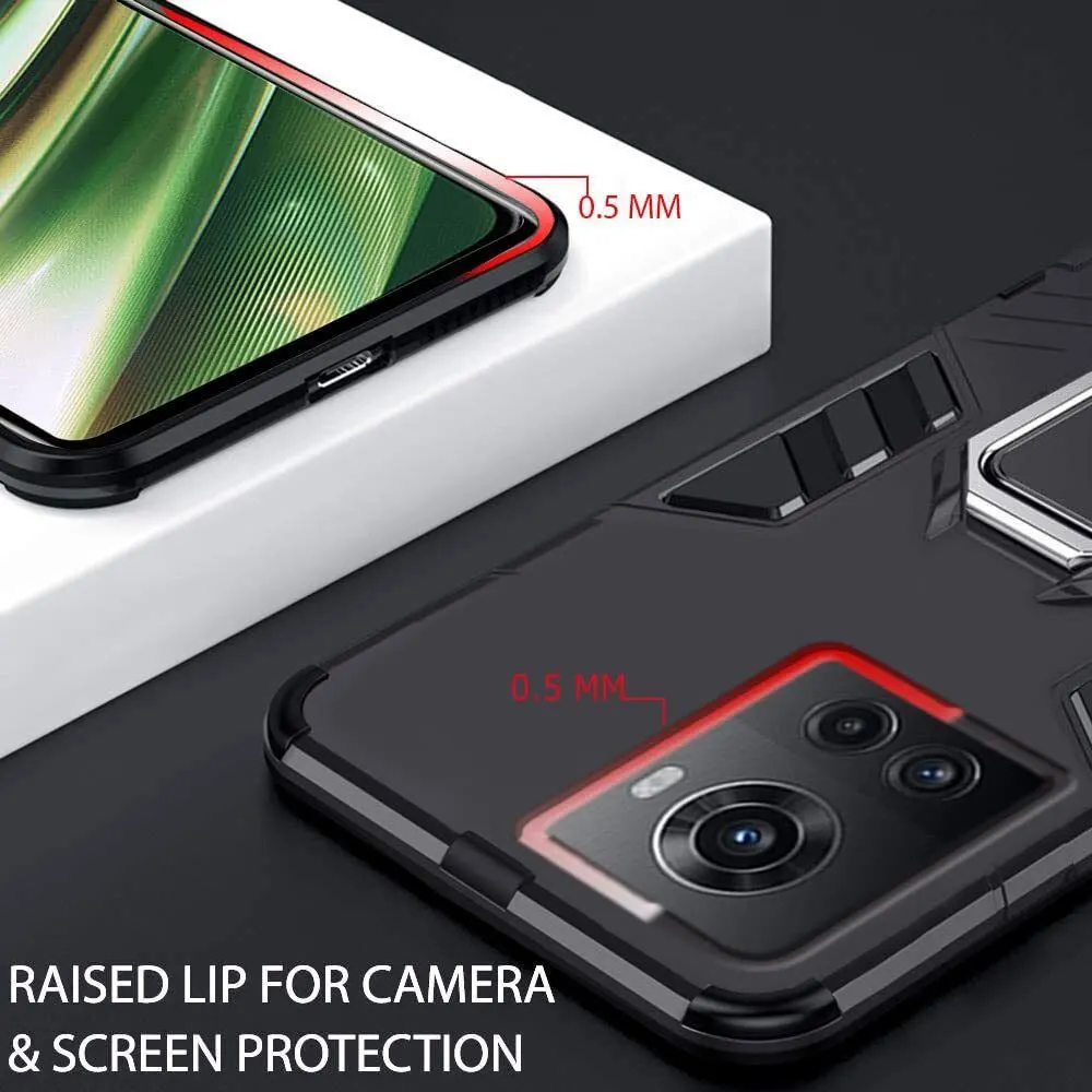 Micvir Back Cover for OnePlus 10R 5G (Transparent, Black, Shock Proof, Plastic, Silicon, Pack of: 1) — image 2 of 5