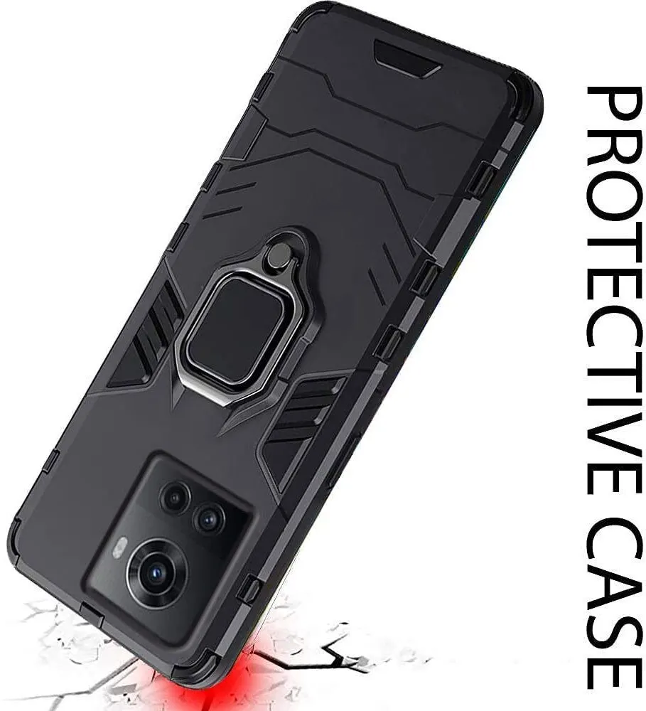 Micvir Back Cover for OnePlus 10R 5G (Transparent, Black, Shock Proof, Plastic, Silicon, Pack of: 1) — image 4 of 5