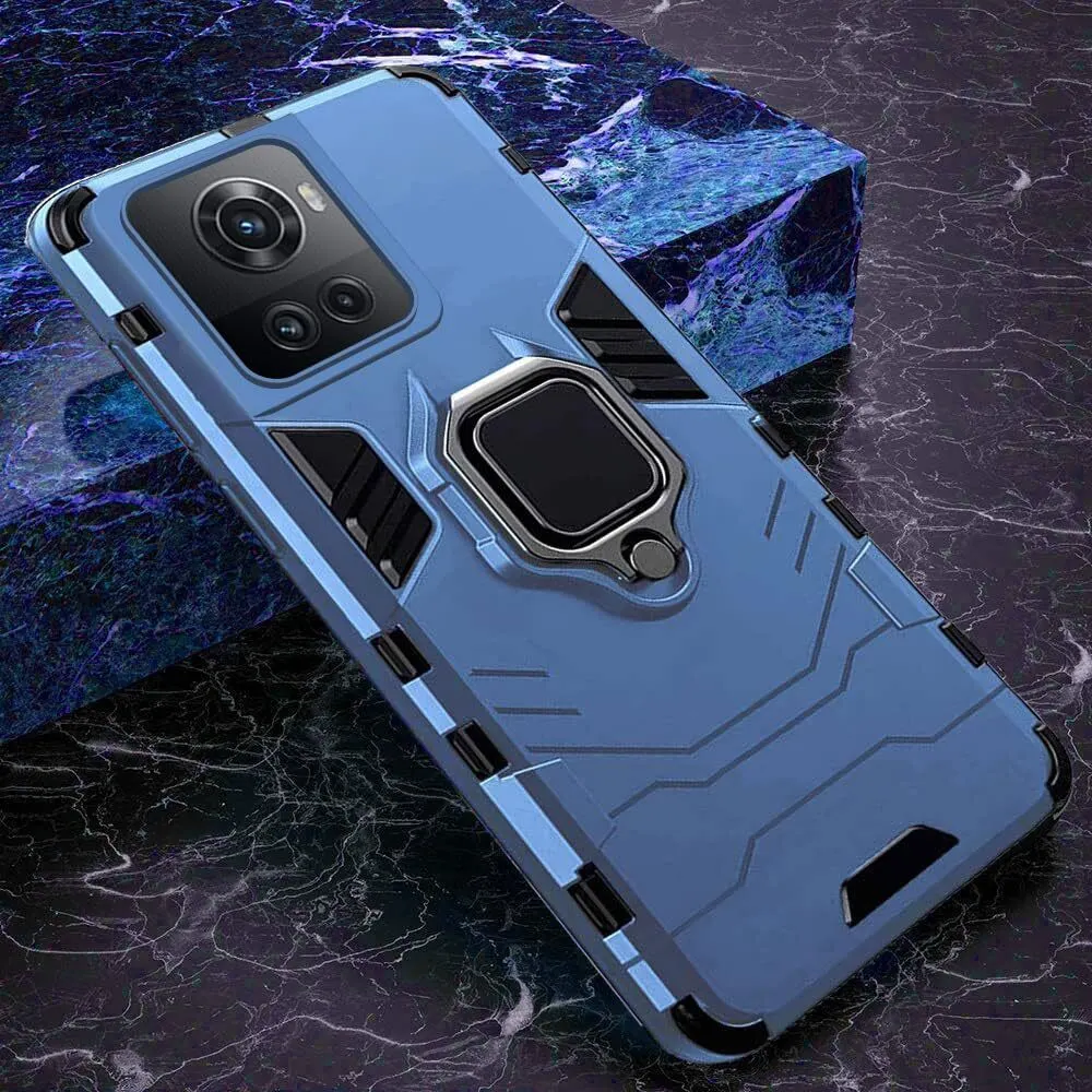 Micvir Back Cover for OnePlus 10R 5G (Transparent, Blue, Shock Proof, Plastic, Silicon, Pack of: 1) — image 3 of 5