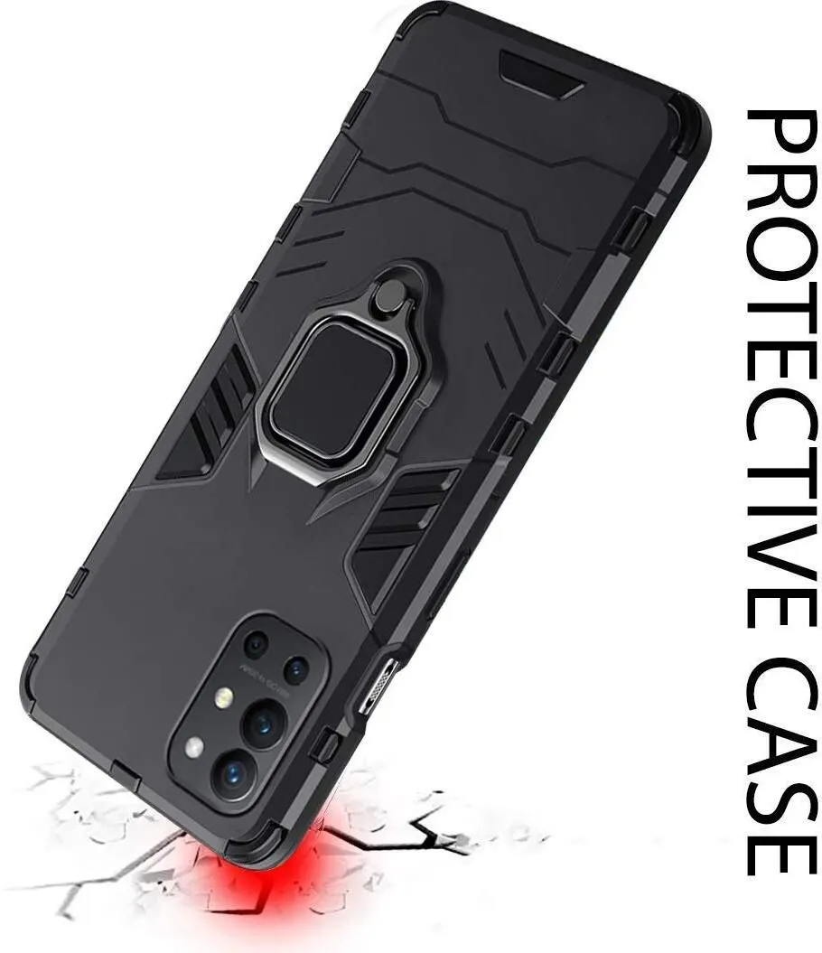 Micvir Back Cover for OnePlus 9R (Transparent, Black, Shock Proof, Pack of: 1) — image 4 of 5