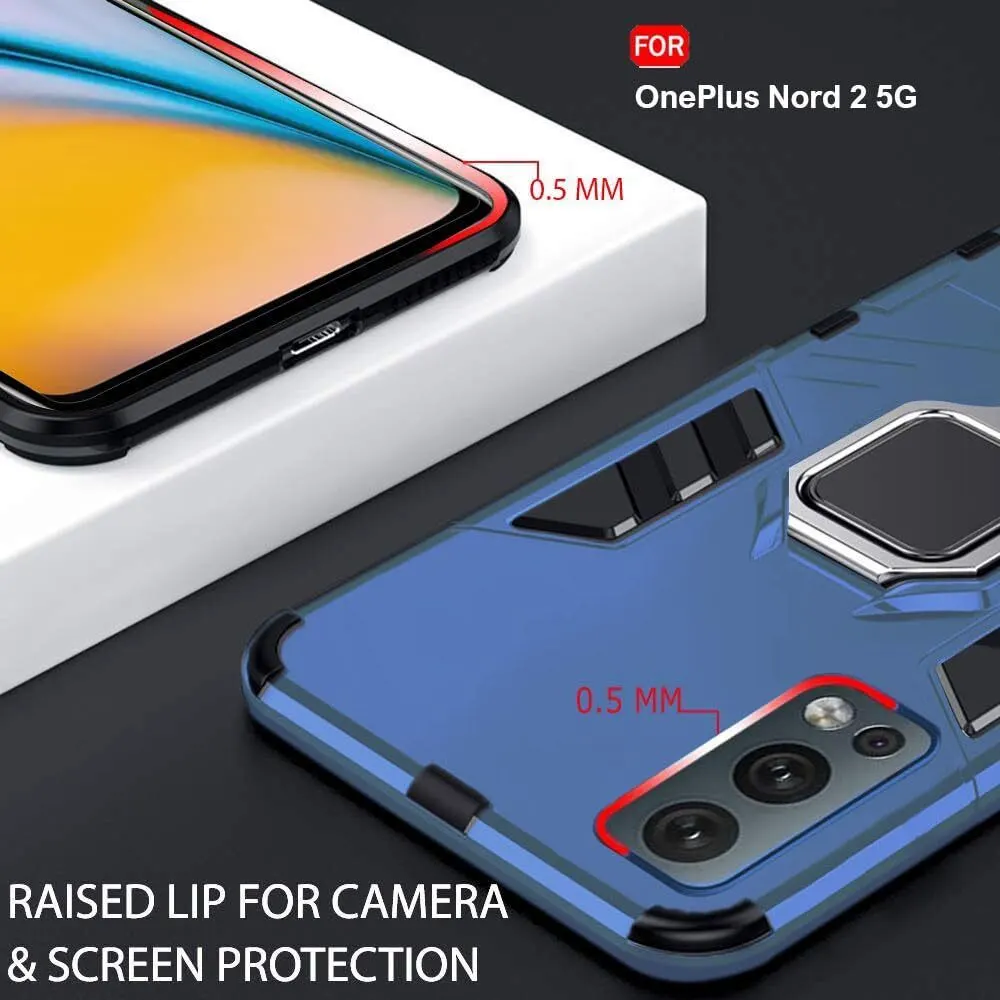 Micvir Back Cover for OnePlus Nord 2 5G (Transparent, Blue, Shock Proof, Pack of: 1) — image 2 of 5