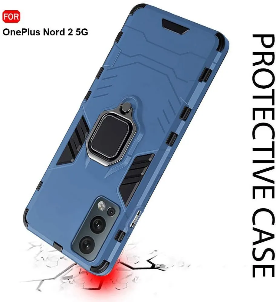 Micvir Back Cover for OnePlus Nord 2 5G (Transparent, Blue, Shock Proof, Pack of: 1) — image 4 of 5