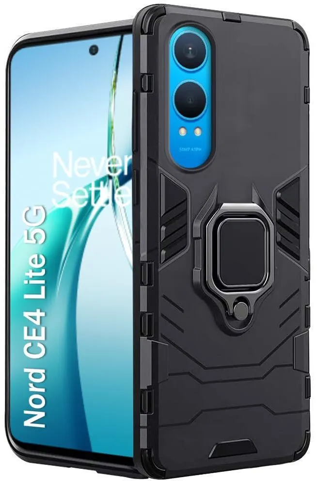 Micvir Back Cover for OnePlus Nord CE 4 Lite 5G (Transparent, Black, Shock Proof, Pack of: 1)