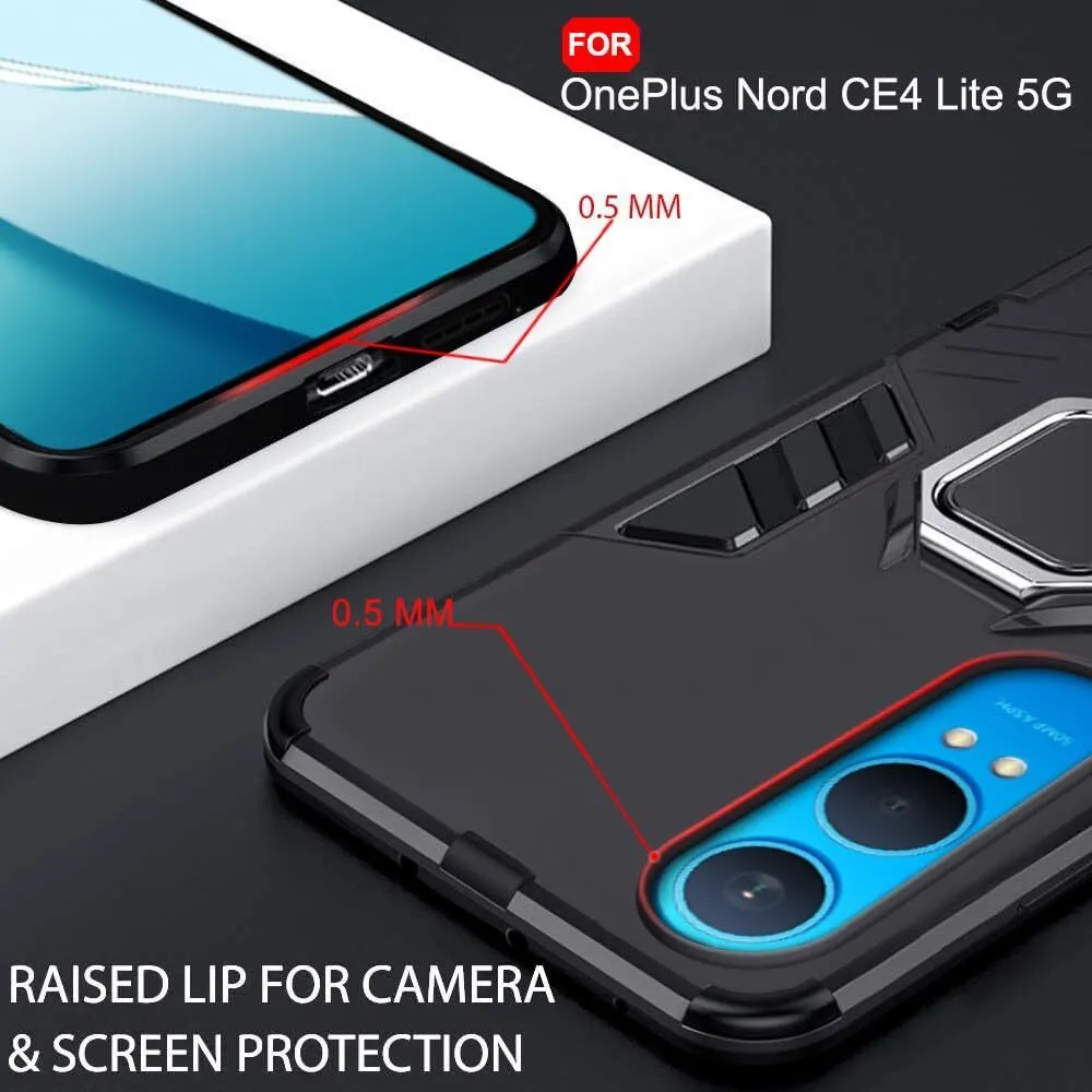 Micvir Back Cover for OnePlus Nord CE 4 Lite 5G (Transparent, Black, Shock Proof, Pack of: 1) — image 2 of 5