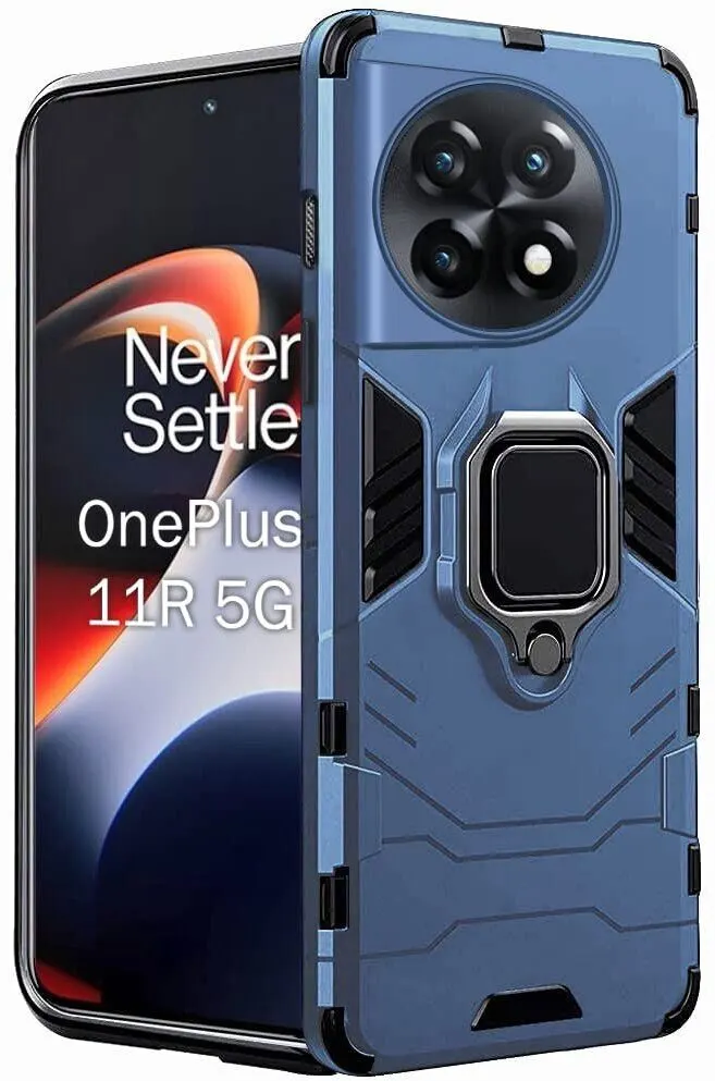 Micvir Back Cover for OnePlus 11R 5G (Transparent, Blue, Shock Proof, Pack of: 1)