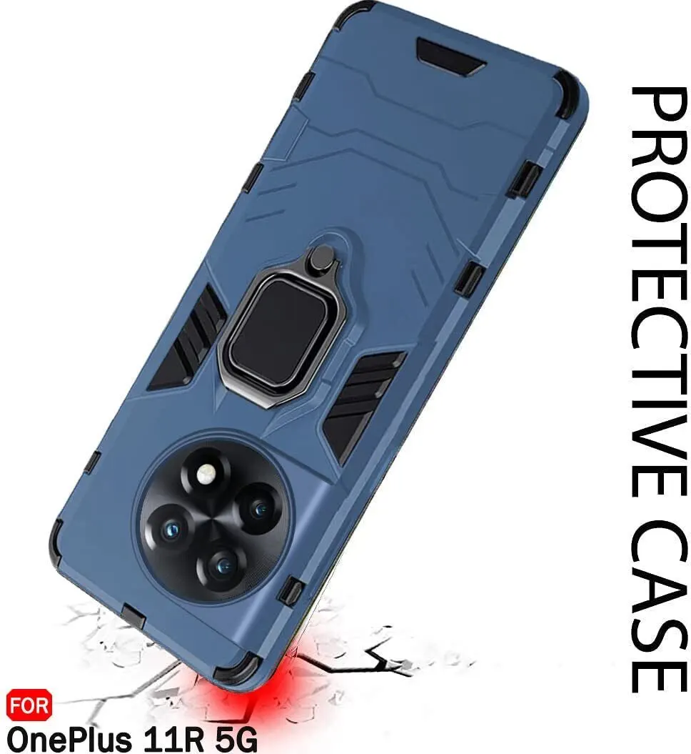 Micvir Back Cover for OnePlus 11R 5G (Transparent, Blue, Shock Proof, Pack of: 1) — image 4 of 5