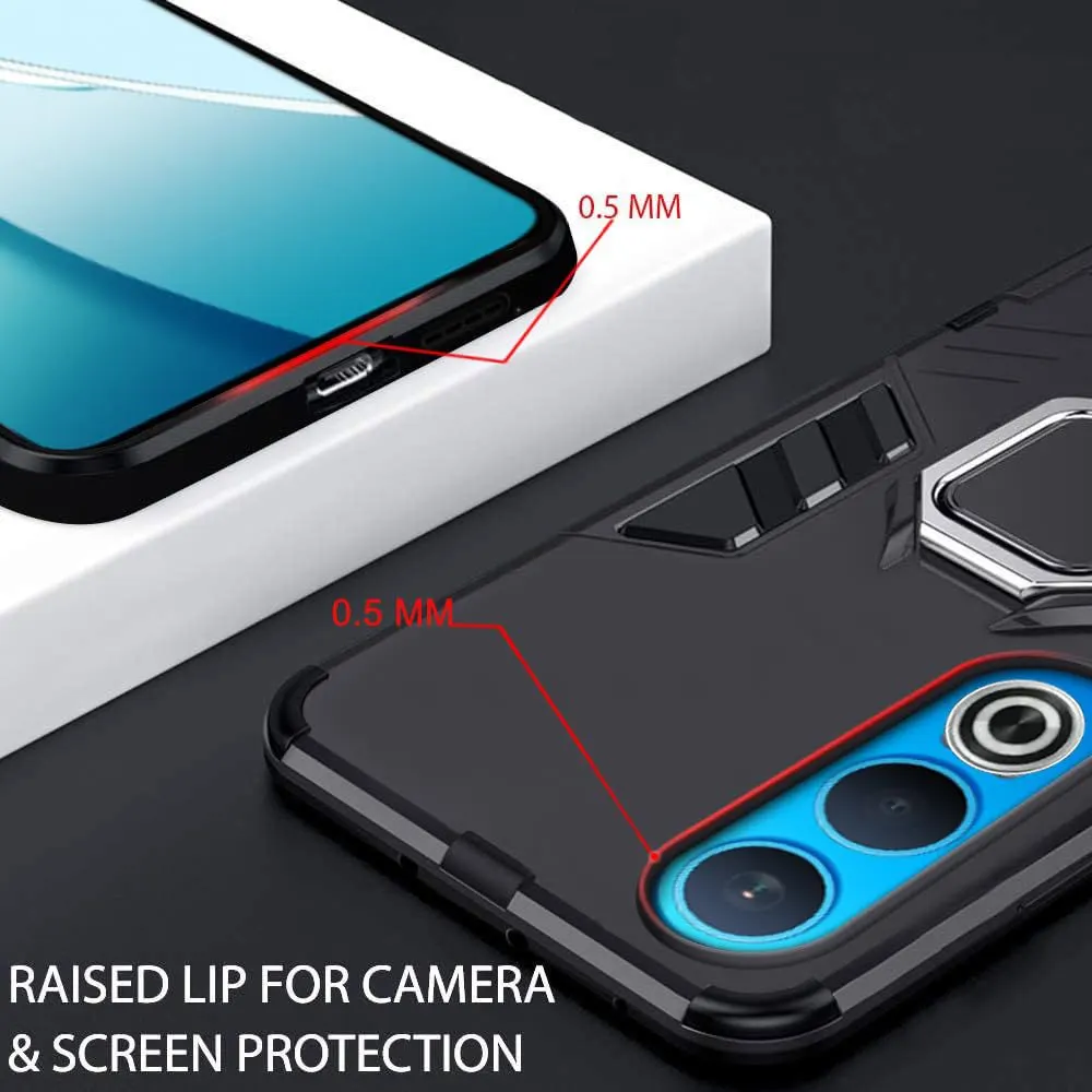 Micvir Back Cover for OPPO K12x 5G (Black, Shock Proof, Plastic, Silicon, Pack of: 1) — image 2 of 5