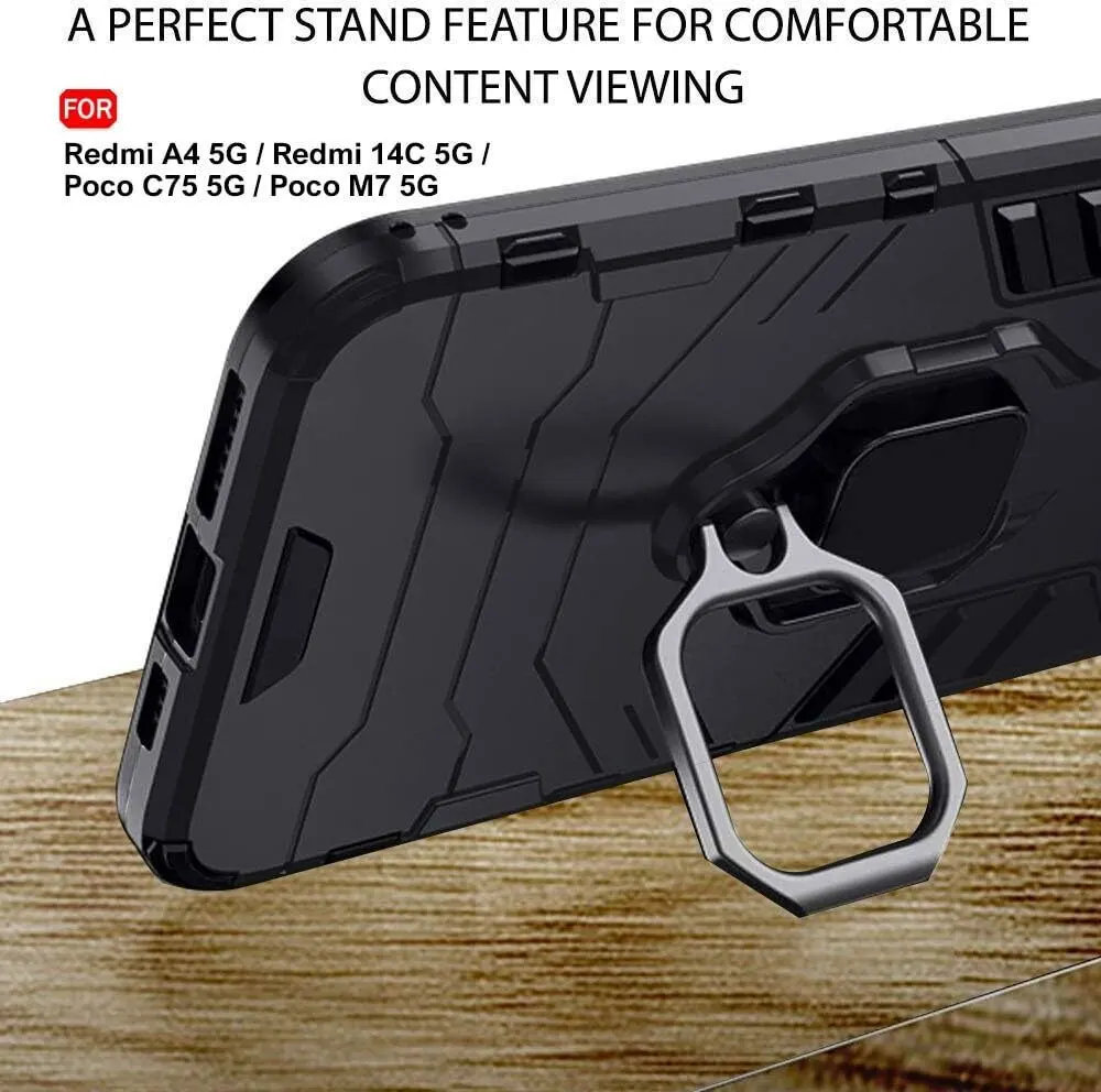Micvir Back Cover for realme C75 5G (Transparent, Black, Shock Proof, Plastic, Silicon, Pack of: 1) — image 5 of 5