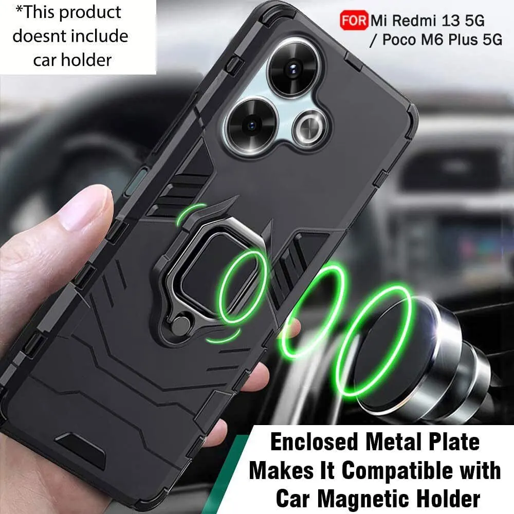 Micvir Back Cover for Poco M6 Plus 5G (Transparent, Black, Shock Proof, Pack of: 1) — image 3 of 5
