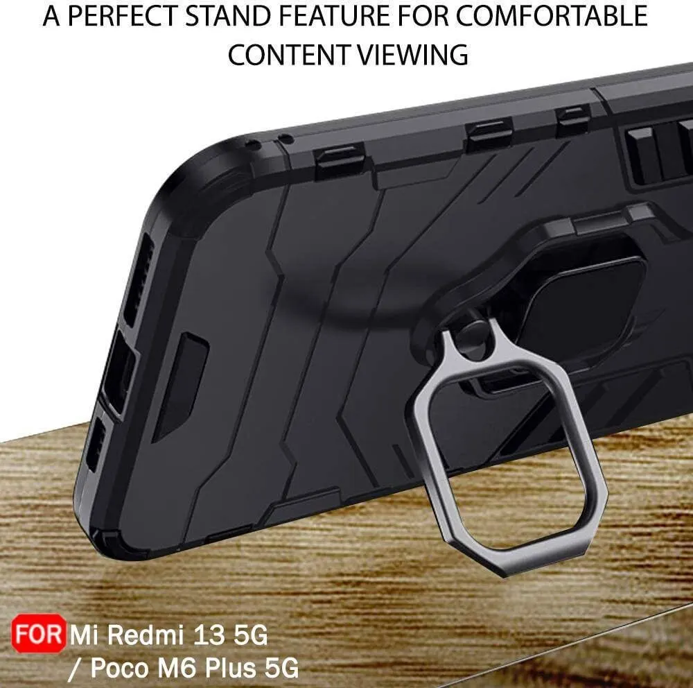 Micvir Back Cover for Poco M6 Plus 5G (Transparent, Black, Shock Proof, Pack of: 1) — image 4 of 5