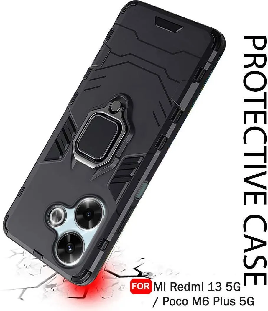 Micvir Back Cover for Poco M6 Plus 5G (Transparent, Black, Shock Proof, Pack of: 1) — image 5 of 5