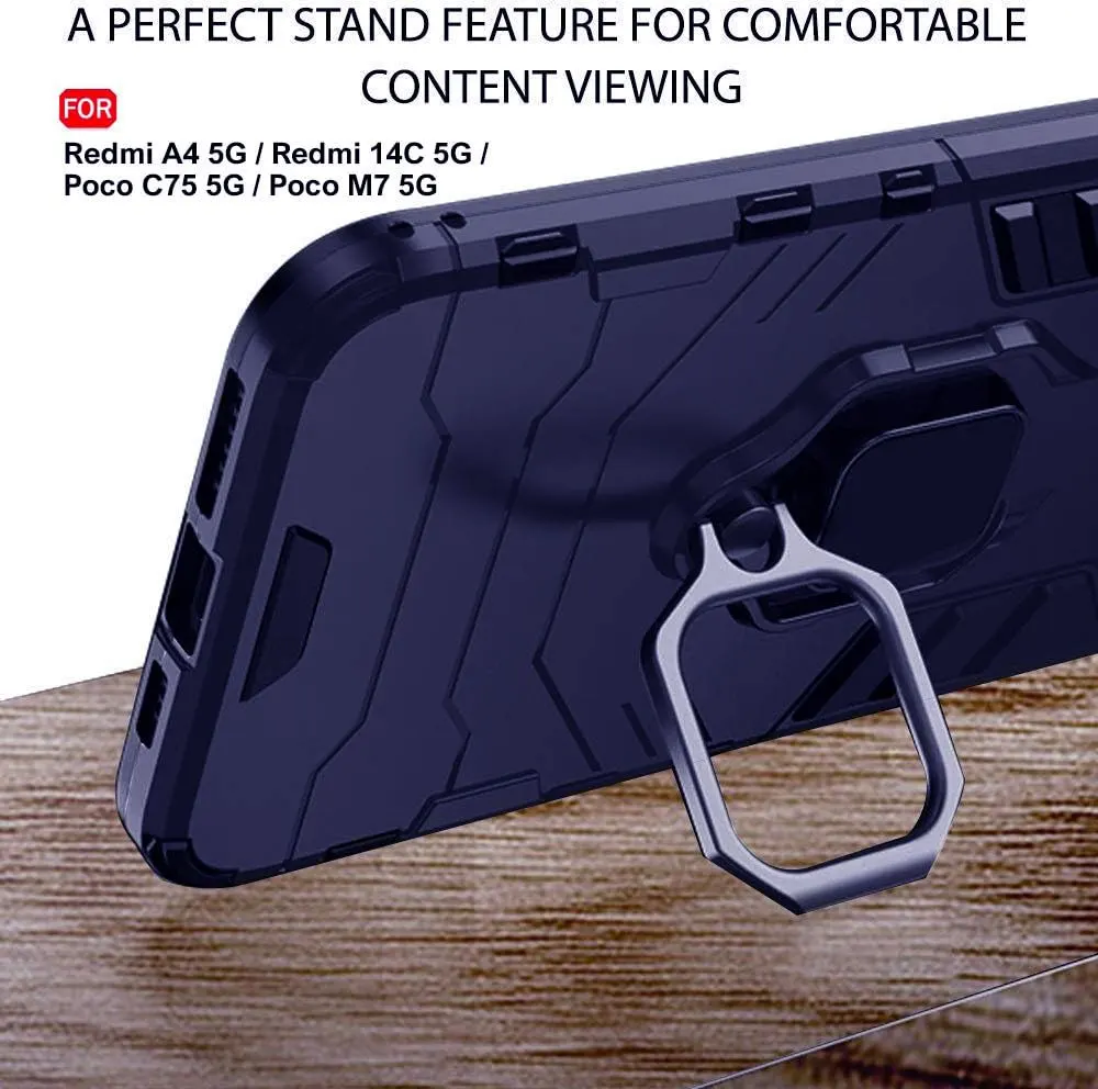Micvir Back Cover for POCO M7 5G (Transparent, Blue, Shock Proof, Pack of: 1) — image 5 of 5