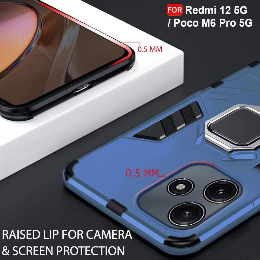 Micvir Back Cover for Redmi 12 5G (Blue, Shock Proof, Plastic, Silicon, Pack of: 1) — image 2 of 5
