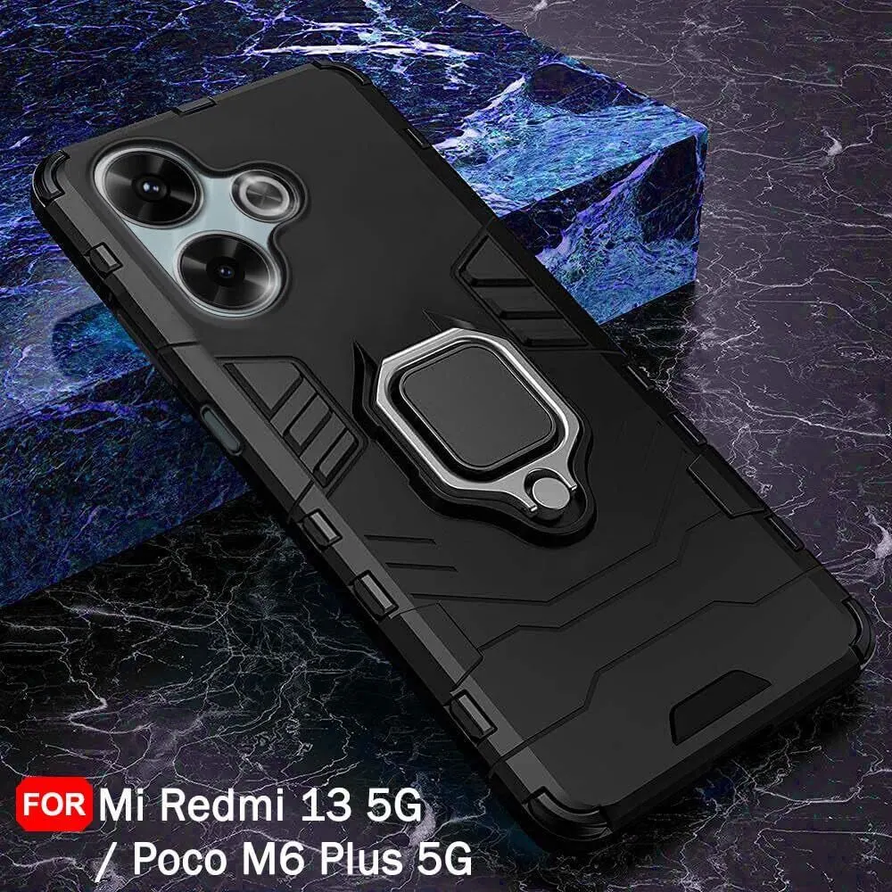 Micvir Back Cover for realme 13 5G, POCO M6 Plus 5G (Transparent, Black, Shock Proof, Pack of: 1) — image 3 of 5