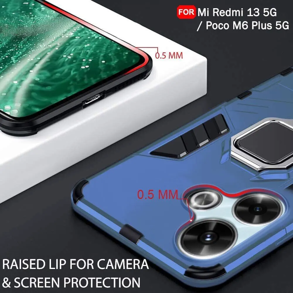 Micvir Back Cover for realme 13 5G, POCO M6 Plus 5G (Transparent, Blue, Shock Proof, Pack of: 1) — image 2 of 5