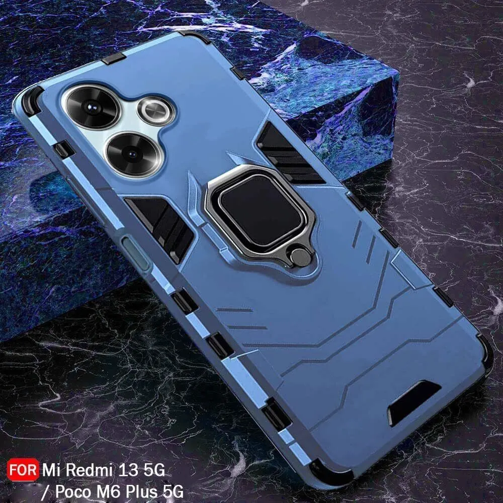 Micvir Back Cover for realme 13 5G, POCO M6 Plus 5G (Transparent, Blue, Shock Proof, Pack of: 1) — image 3 of 5