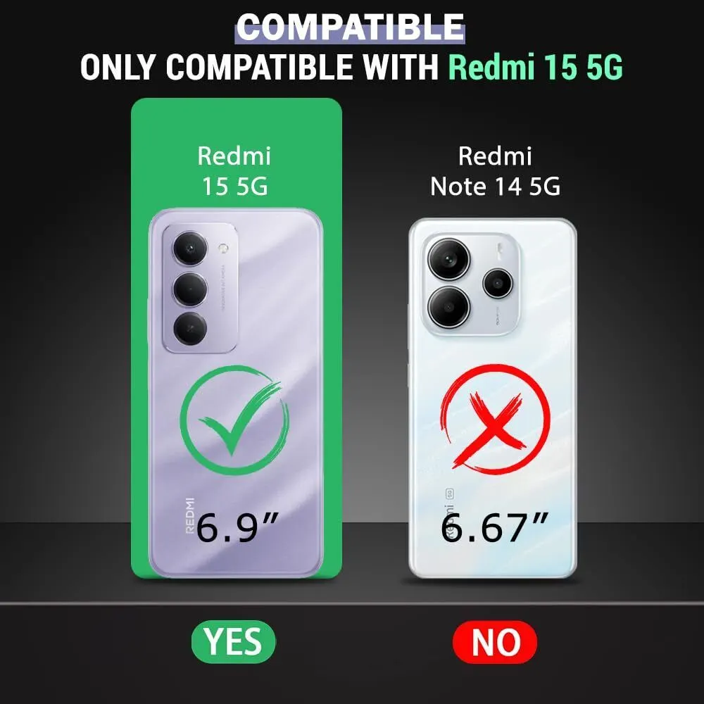 Micvir Back Cover for Redmi 15 5G (Transparent, Blue, Shock Proof, Plastic, Silicon, Pack of: 1) — image 2 of 2