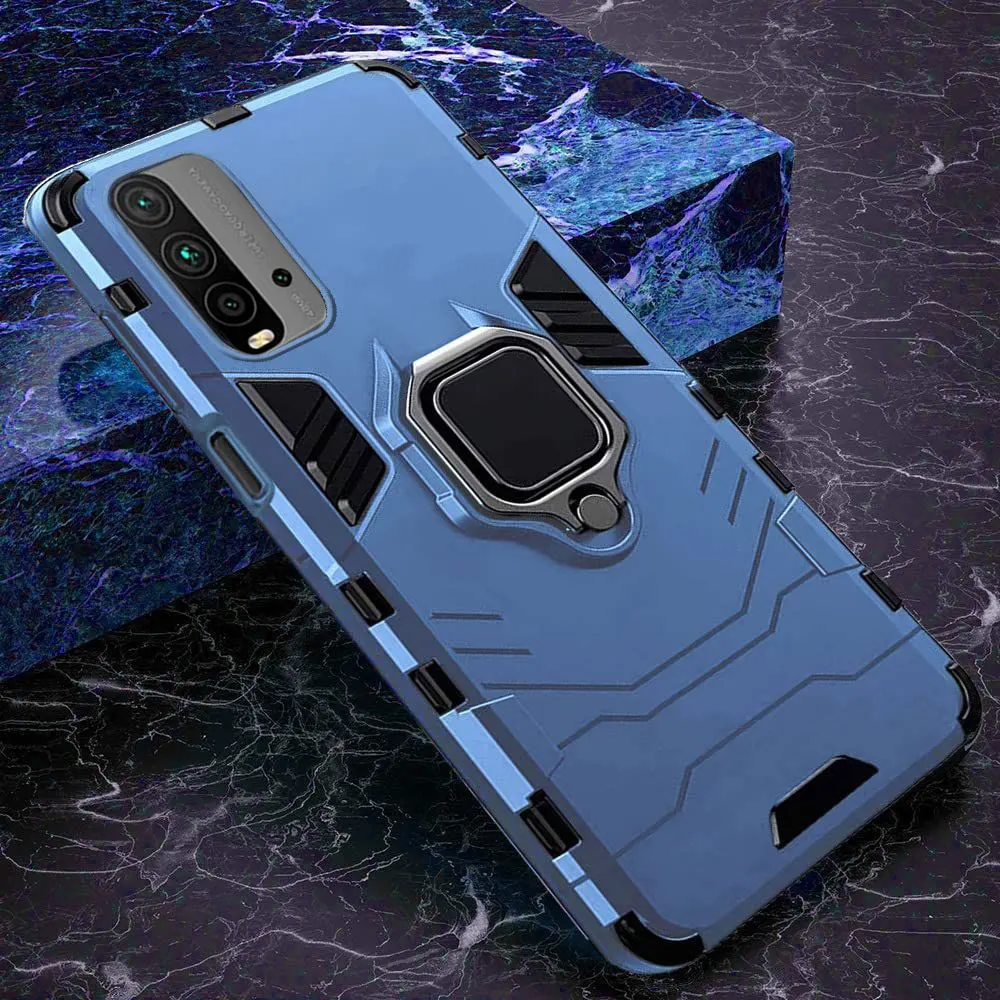 Micvir Back Cover for Redmi 9 Power (Transparent, Blue, Shock Proof, Plastic, Silicon, Pack of: 1) — image 3 of 5