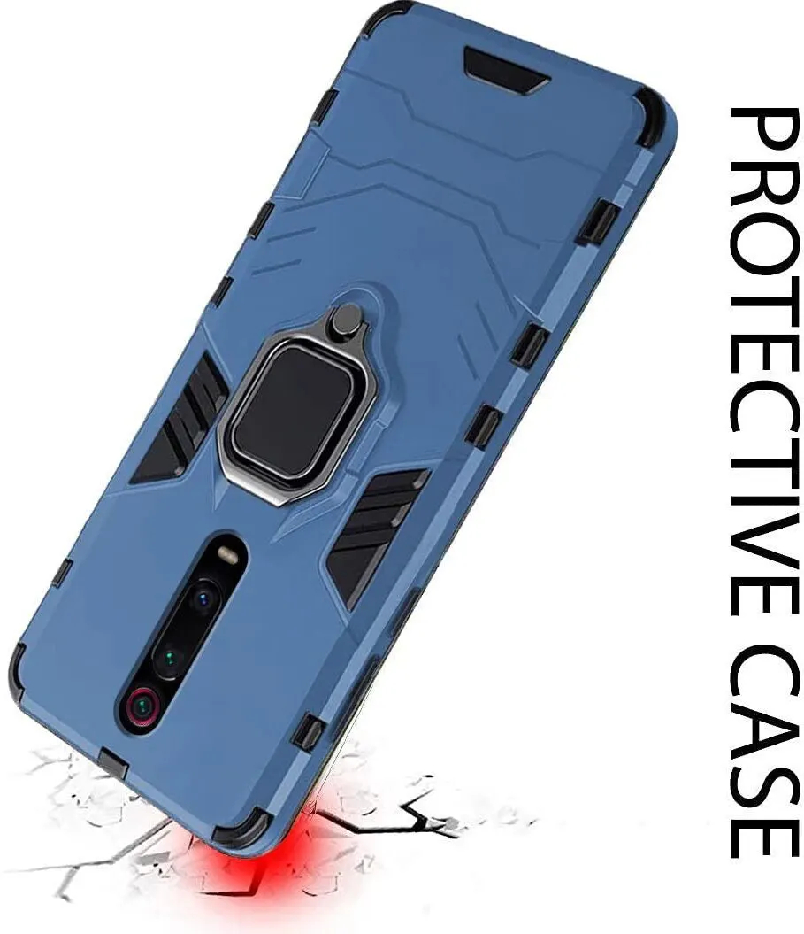 Micvir Back Cover for Mi K20 Pro (Transparent, Blue, Shock Proof, Plastic, Silicon, Pack of: 1) — image 4 of 5