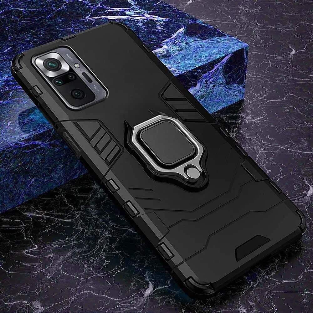 Micvir Back Cover for Mi Redmi Note 10 Pro (Transparent, Black, Shock Proof, Plastic, Silicon, Pack of: 1) — image 3 of 5