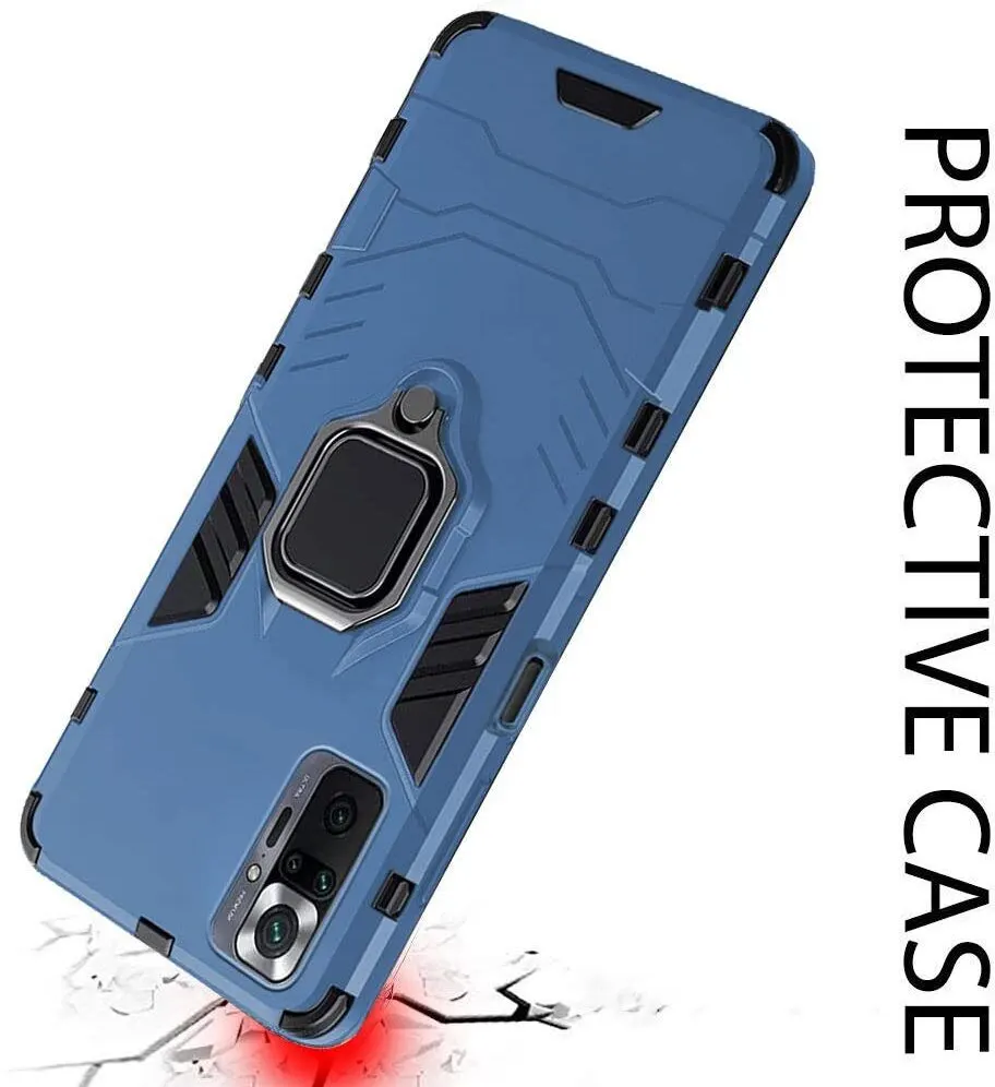 Micvir Back Cover for Mi Redmi Note 10 Pro (Transparent, Blue, Shock Proof, Plastic, Silicon, Pack of: 1) — image 4 of 5