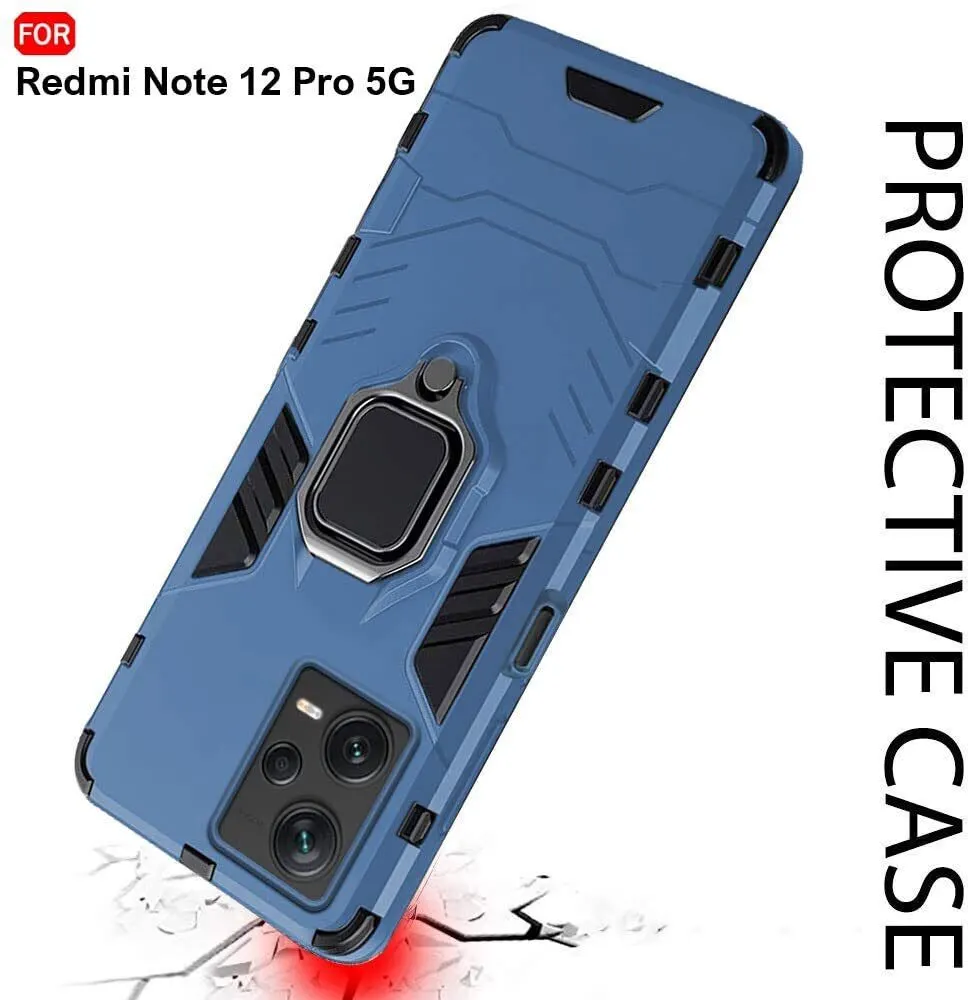 Micvir Back Cover for Redmi Note 12 Pro 5G (Transparent, Blue, Shock Proof, Plastic, Silicon, Pack of: 1) — image 4 of 5