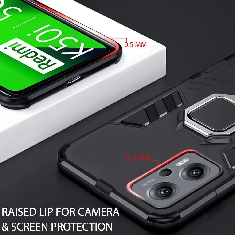 Micvir Back Cover for Redmi K50i 5G (Transparent, Black, Shock Proof, Plastic, Silicon, Pack of: 1) — image 2 of 5