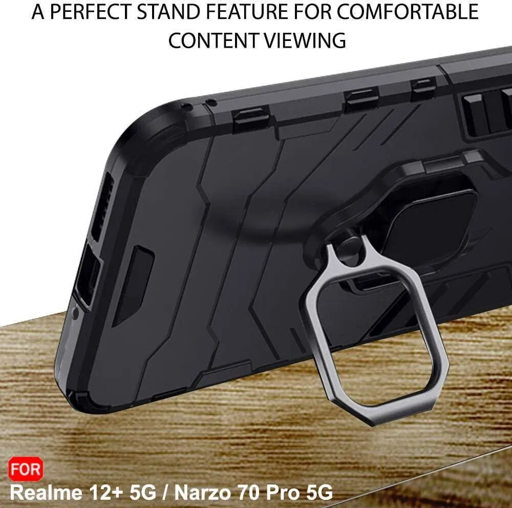 Micvir Back Cover for Realme 12 Plus 5G (Transparent, Black, Shock Proof, Plastic, Silicon, Pack of: 1) — image 5 of 5