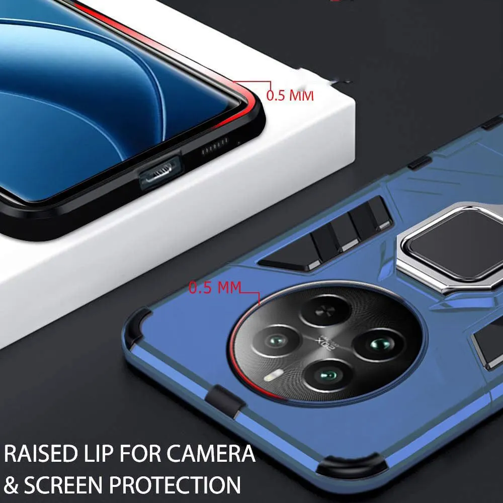 Micvir Back Cover for Realme 12 Plus 5G (Transparent, Blue, Shock Proof, Plastic, Silicon, Pack of: 1) — image 2 of 5