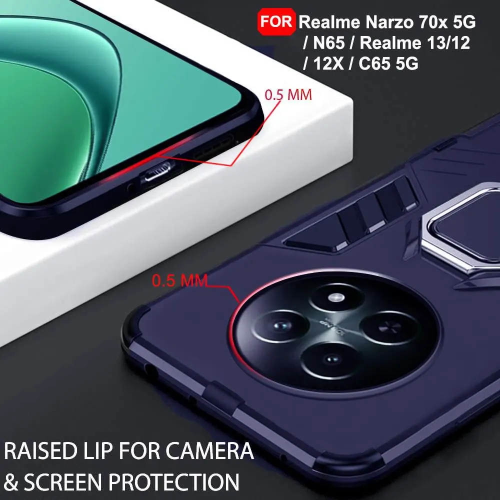 Micvir Back Cover for Realme 12x 5G (Transparent, Blue, Shock Proof, Pack of: 1) — image 3 of 5