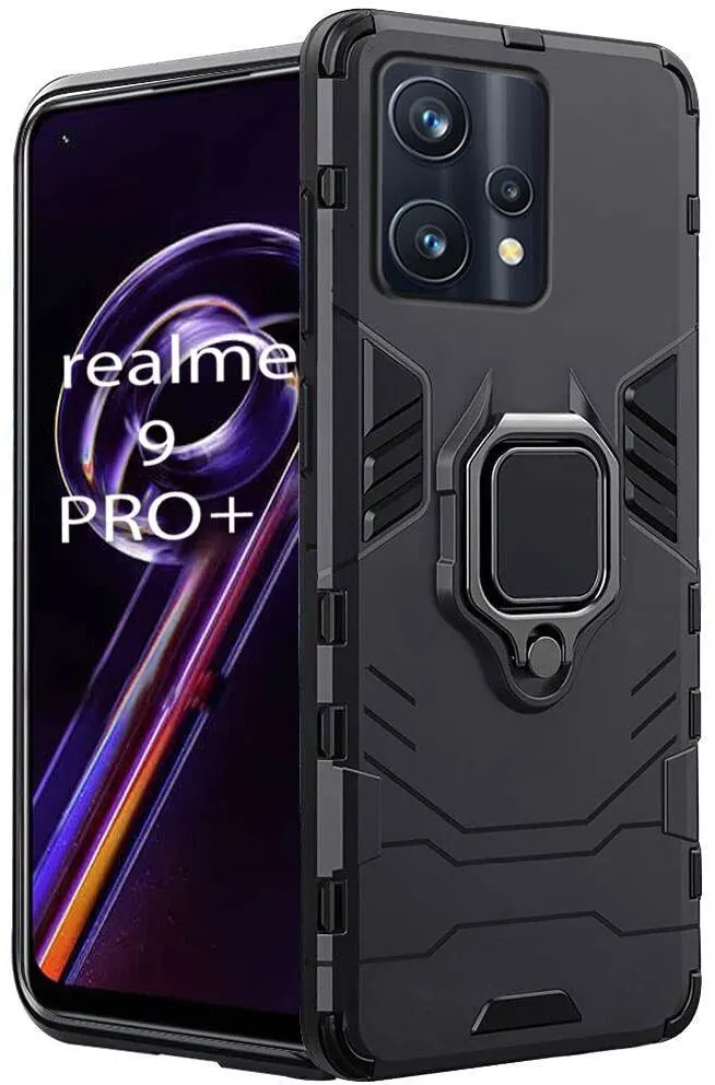 Xolia Back Cover for realme 9 Pro Plus 5G (Black, Shock Proof, Pack of: 1)