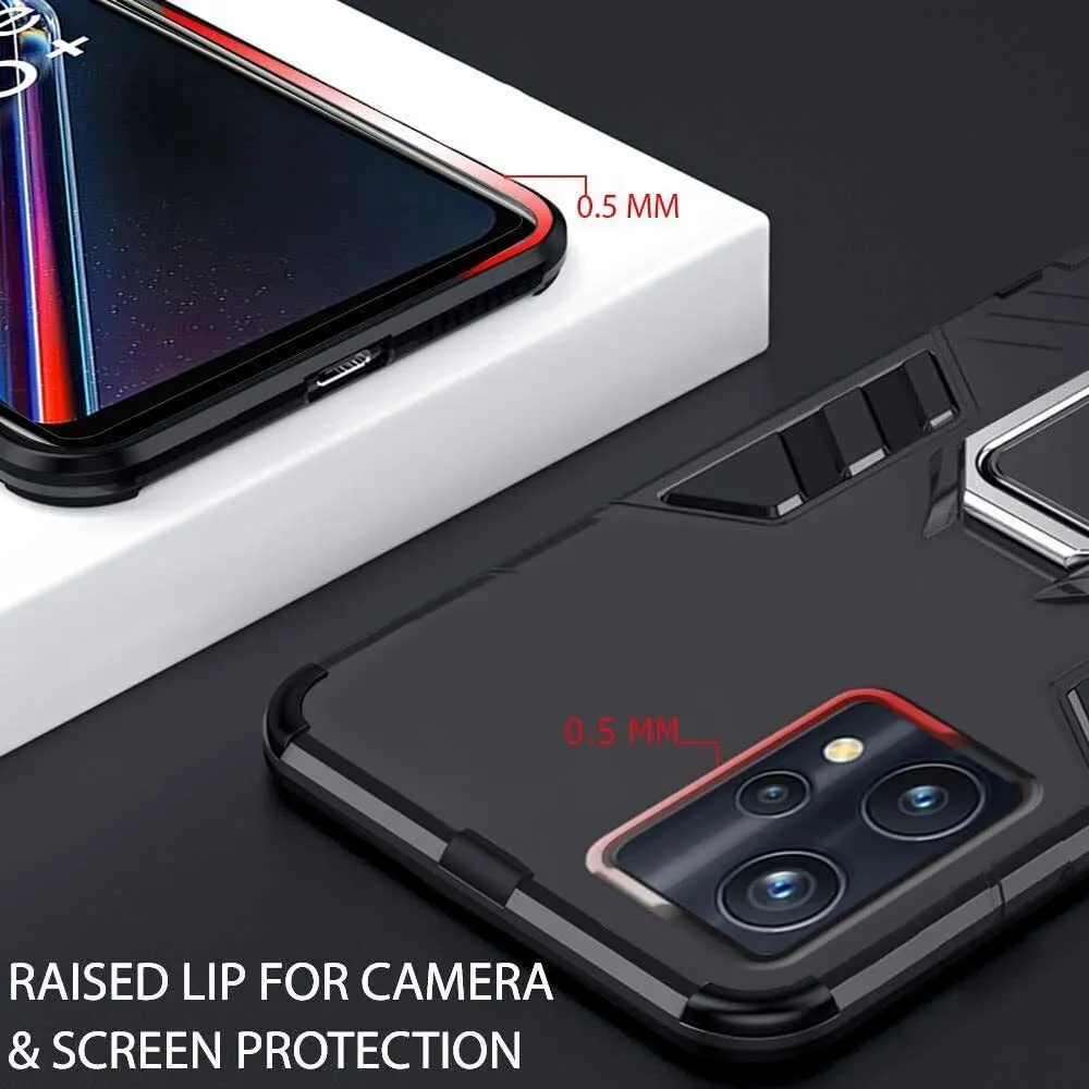 Micvir Back Cover for realme 9 Pro+ 5G (Transparent, Black, Shock Proof, Plastic, Silicon, Pack of: 1) — image 2 of 5