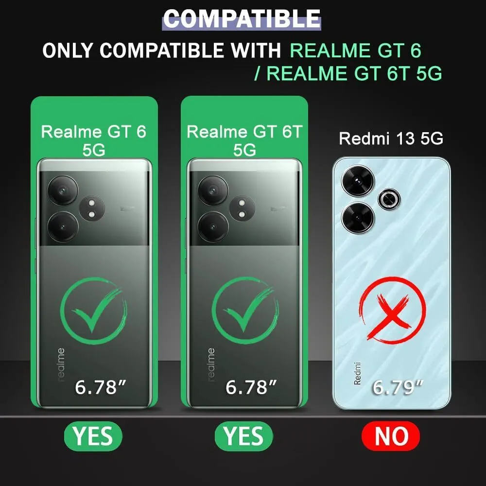 Micvir Back Cover for Realme GT 6T 5G (Blue, Shock Proof, Plastic, Silicon, Pack of: 1) — image 2 of 5