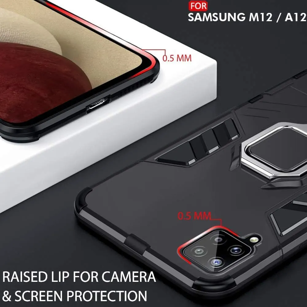 Micvir Back Cover for Samsung Galaxy M12 (Transparent, Black, Shock Proof, Pack of: 1) — image 2 of 5