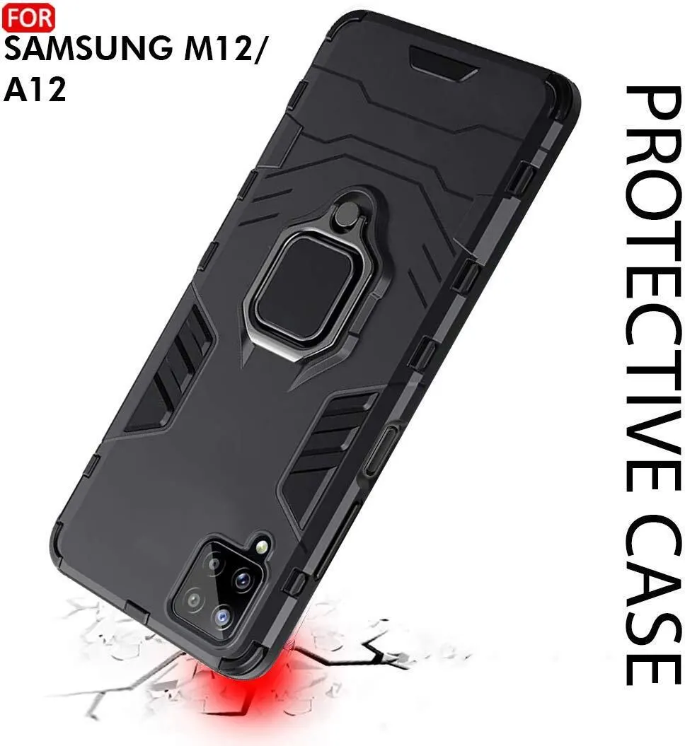 Micvir Back Cover for Samsung Galaxy M12 (Transparent, Black, Shock Proof, Pack of: 1) — image 4 of 5
