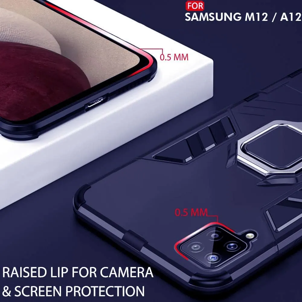Micvir Back Cover for Samsung Galaxy M12 (Transparent, Blue, Shock Proof, Pack of: 1) — image 2 of 5