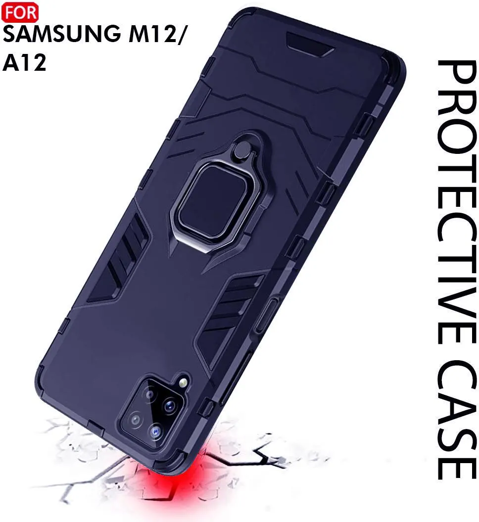 Micvir Back Cover for Samsung Galaxy M12 (Transparent, Blue, Shock Proof, Pack of: 1) — image 4 of 5