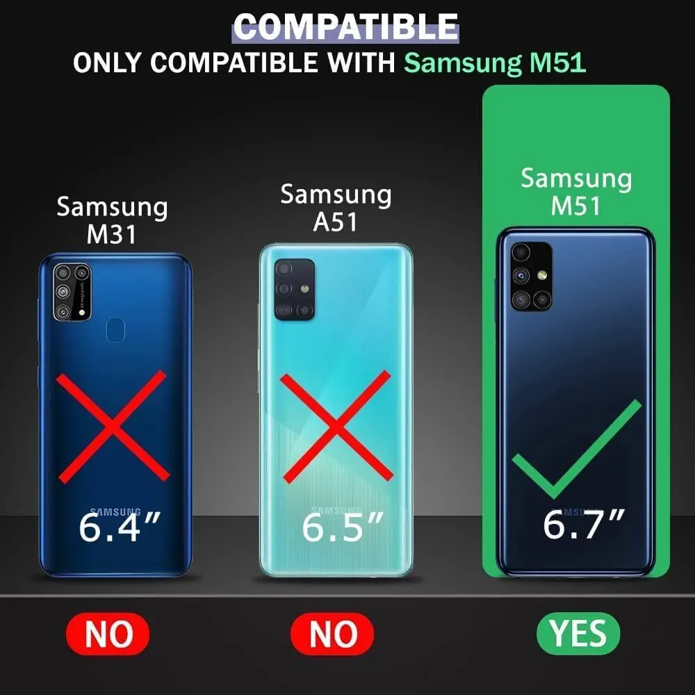 Micvir Back Cover for Samsung Galaxy M51 (Transparent, Blue, Shock Proof, Pack of: 1) — image 2 of 5