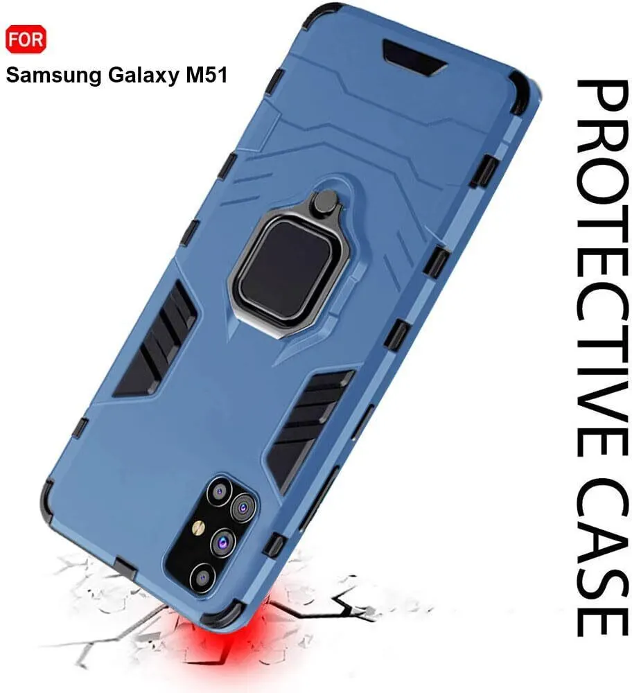 Micvir Back Cover for Samsung Galaxy M51 (Transparent, Blue, Shock Proof, Pack of: 1) — image 4 of 5