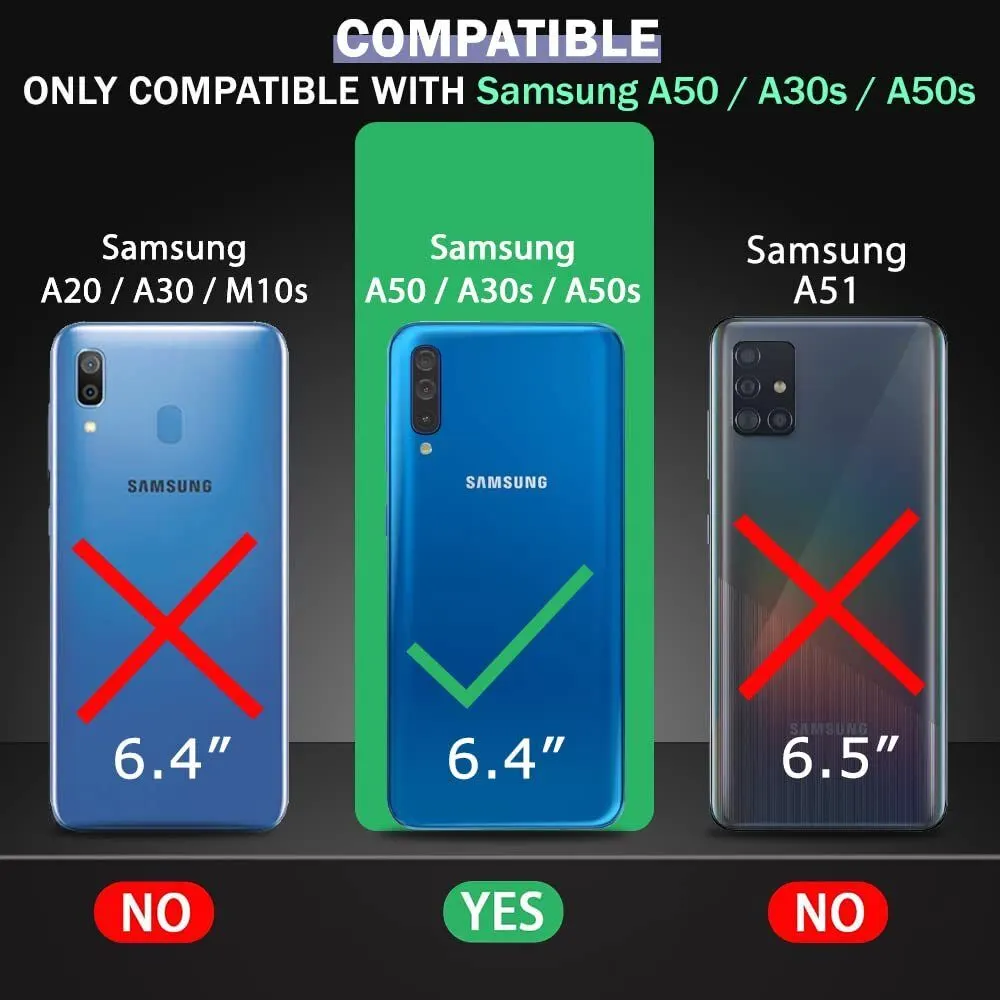 Micvir Back Cover for Samsung A50 (Transparent, Blue, Shock Proof, Plastic, Silicon, Pack of: 1) — image 2 of 5