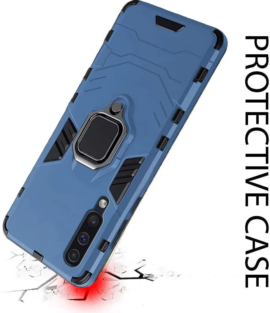 Micvir Back Cover for Samsung A50 (Transparent, Blue, Shock Proof, Plastic, Silicon, Pack of: 1) — image 4 of 5